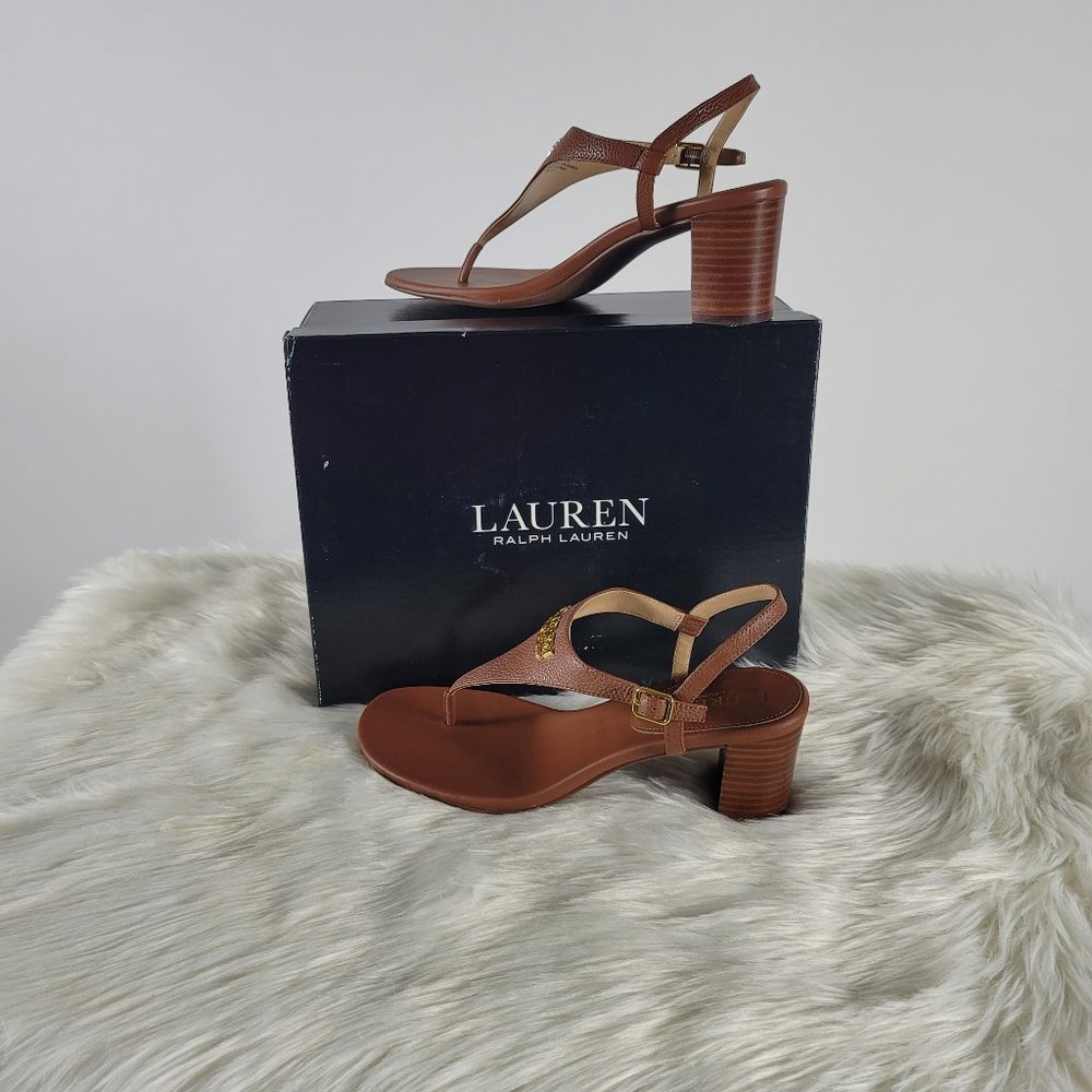 Lauren Ralph Lauren Westcott Tumbled Leather Sandals